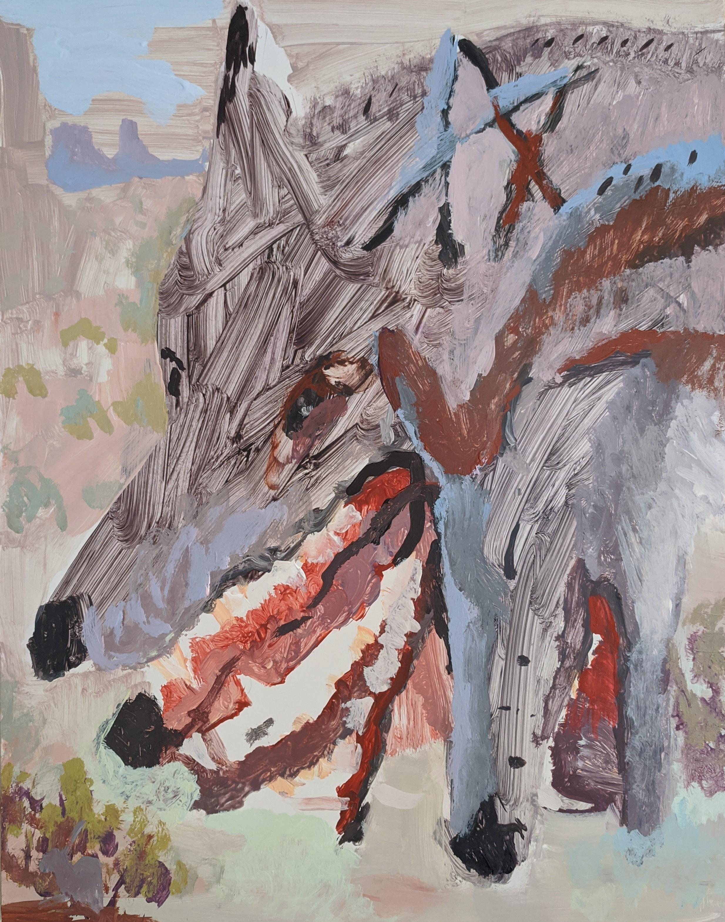 John Defeo Animal Painting - Coyote Laughing Directly At You