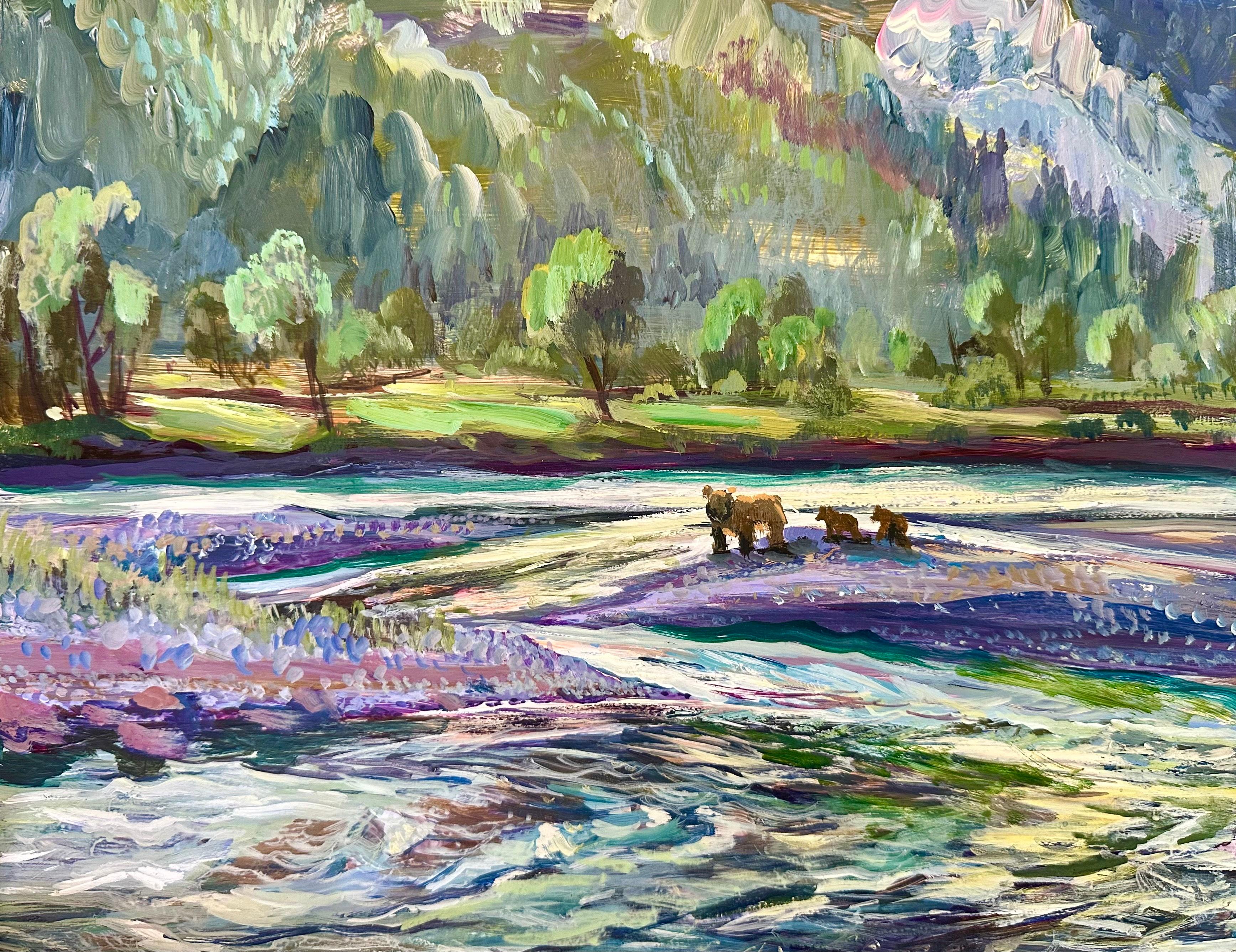 Landscape Painting de John Defeo - Entrada a Paradise Valley