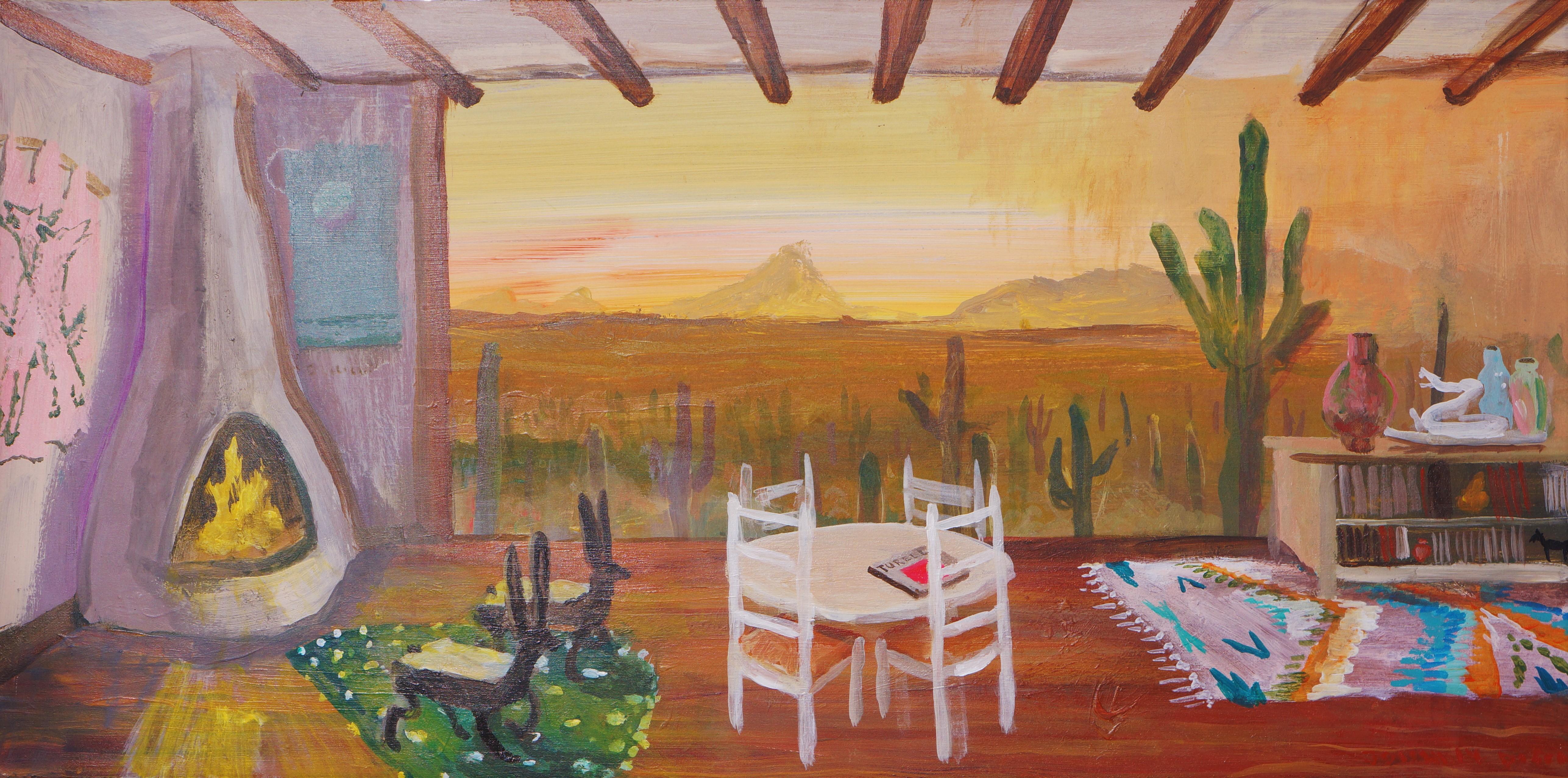 John Defeo Interior Painting – Evening Shower Saguaro NP