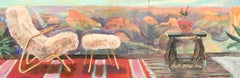 Grand Canyon Lodge With Coyote Side Table, Indian Paintbrush and Agave