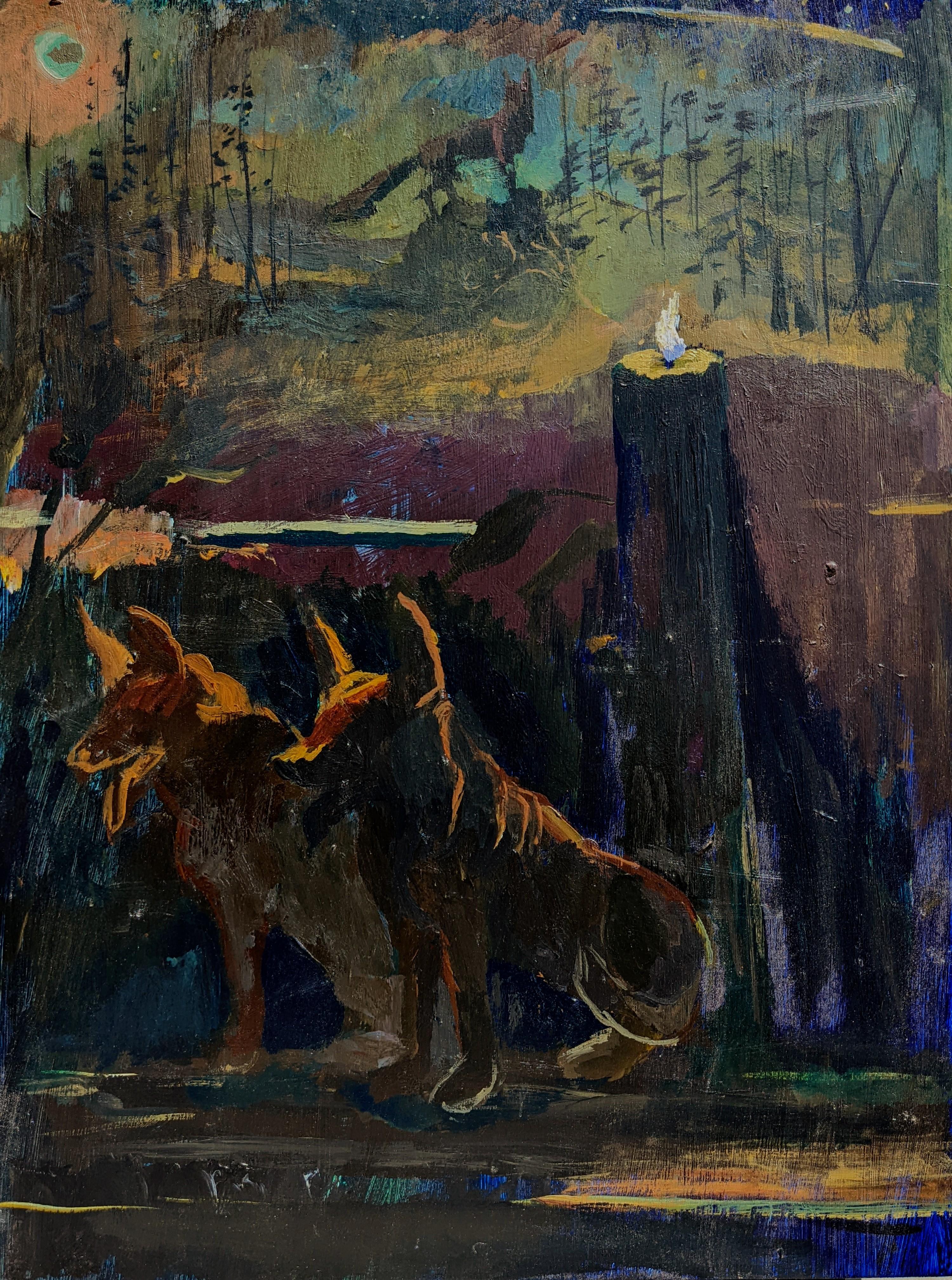 John Defeo Interior Painting – Wächter des Lichts
