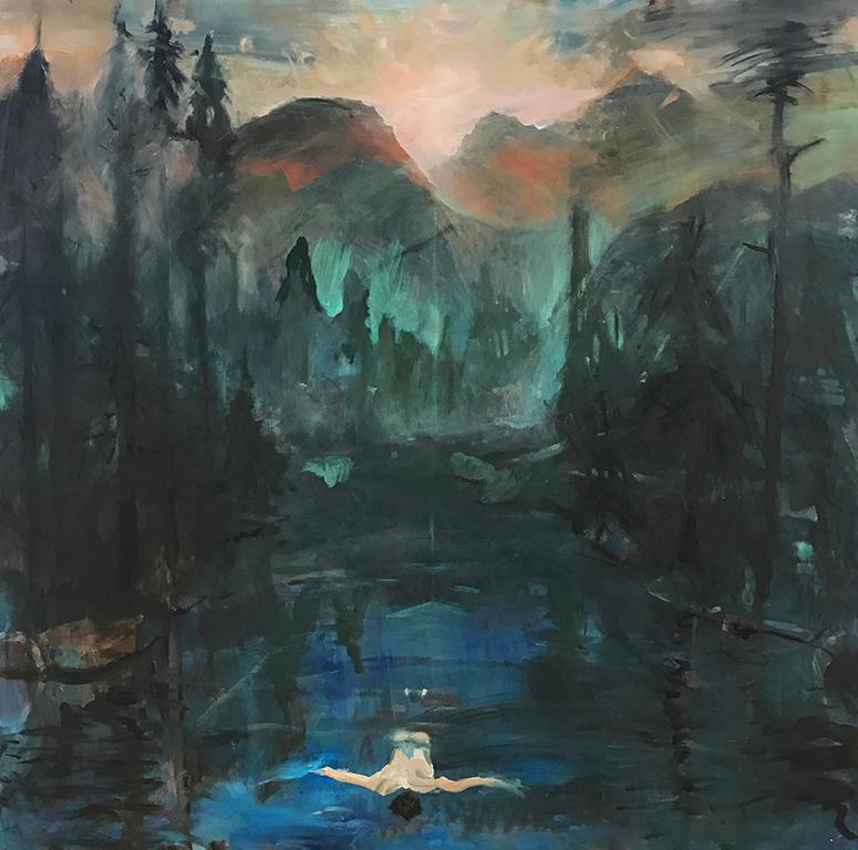 John Defeo Landscape Painting - Mountain Float, Spirit Cleanse