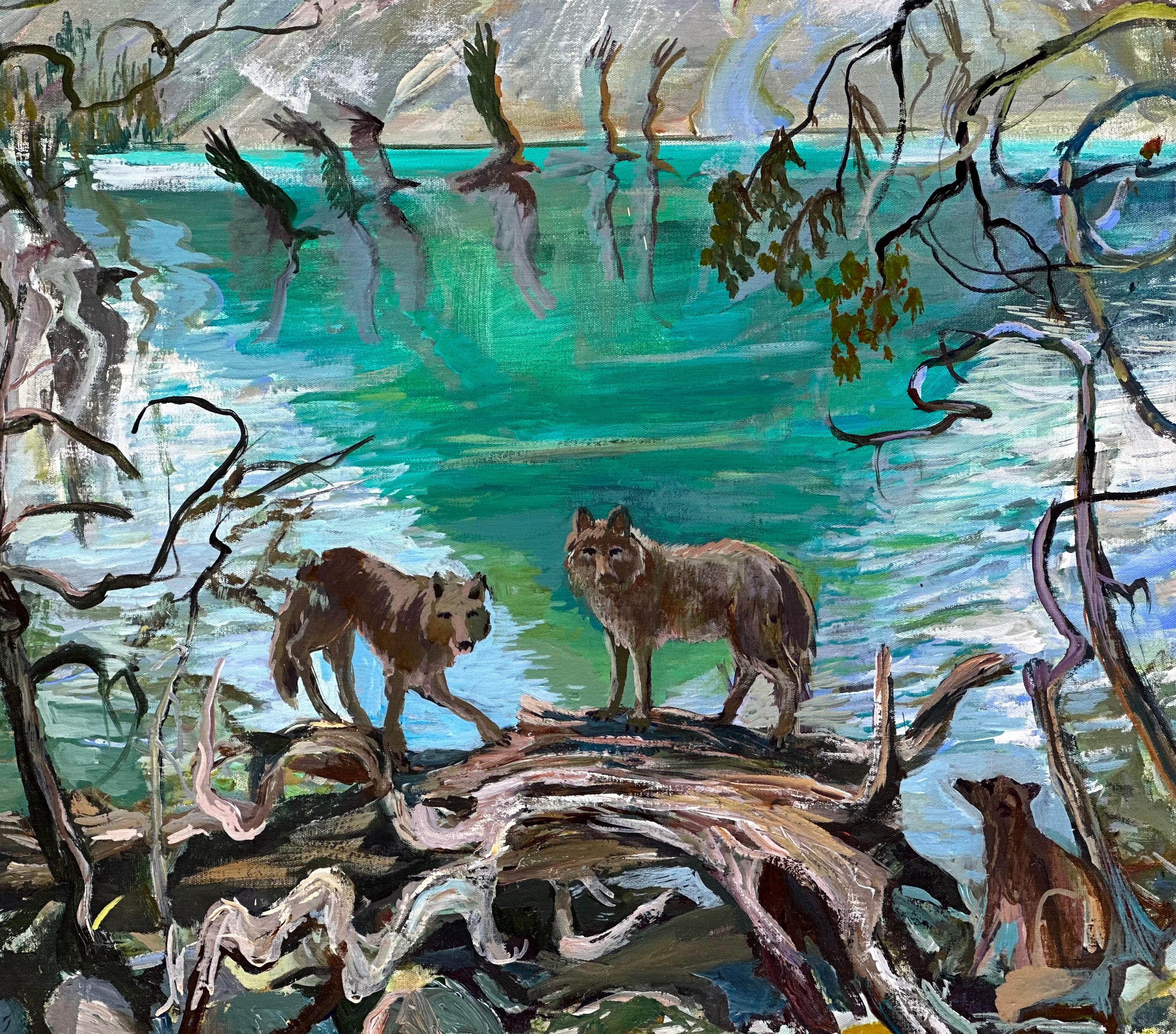 John Defeo Landscape Painting – Mystische Lagune
