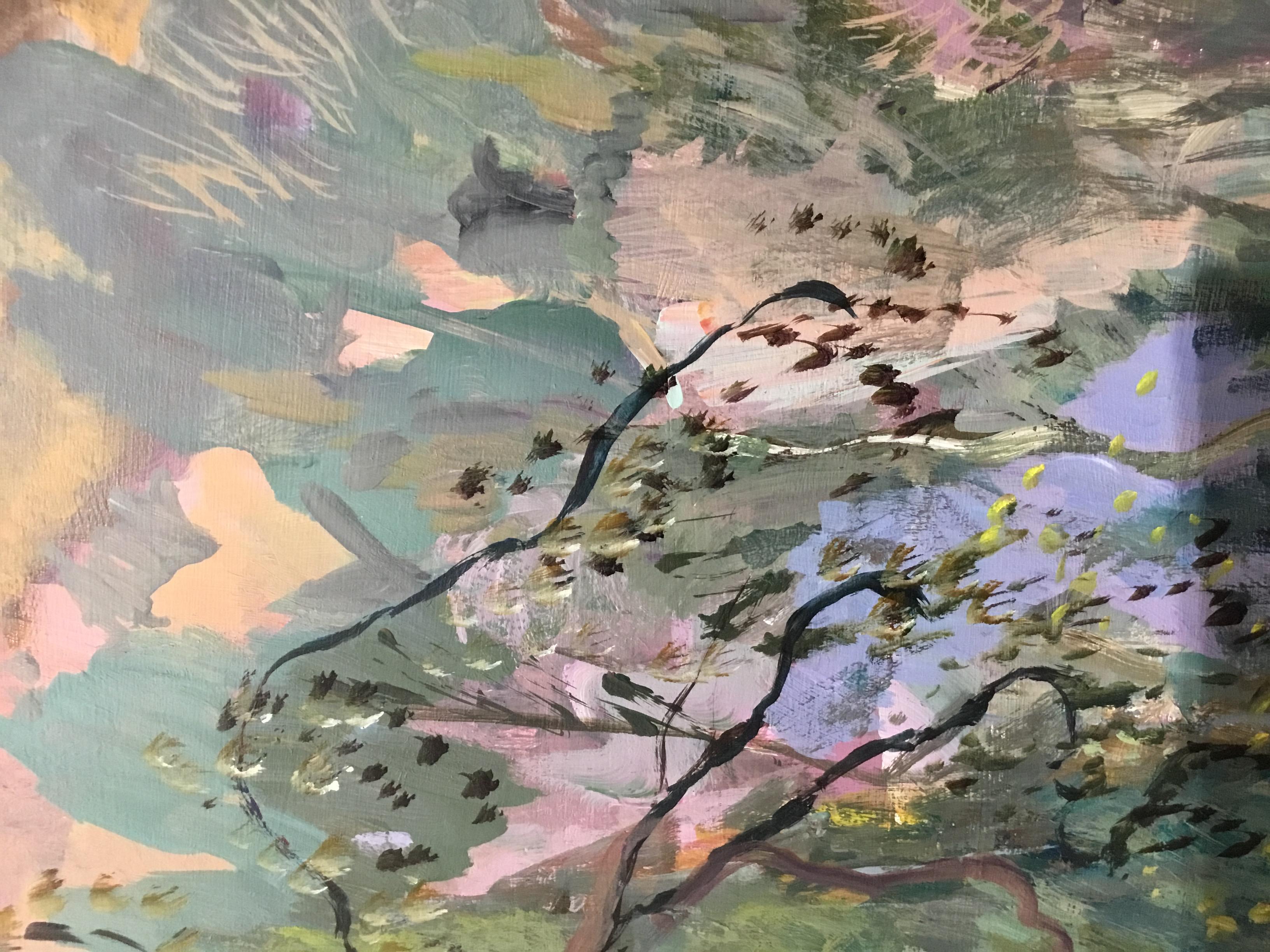 La primavera y el amor están en el aire - Painting Contemporáneo de John Defeo