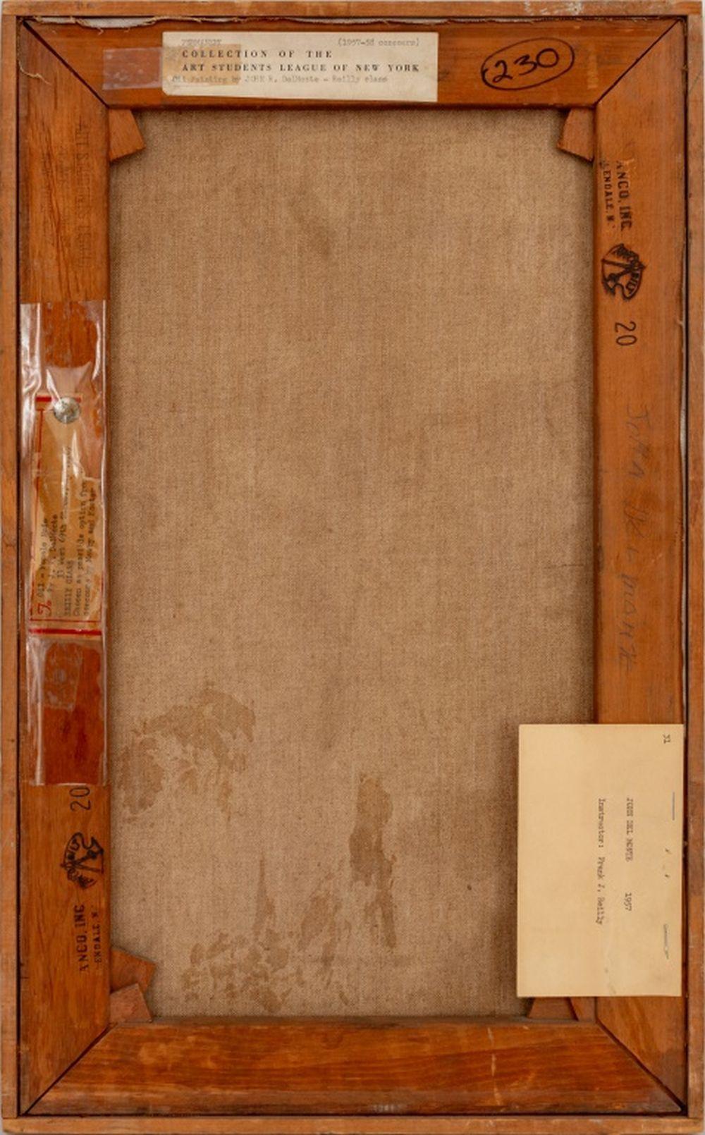 Standing Female Nude (Nachkriegszeit), Painting, von John DelMonte