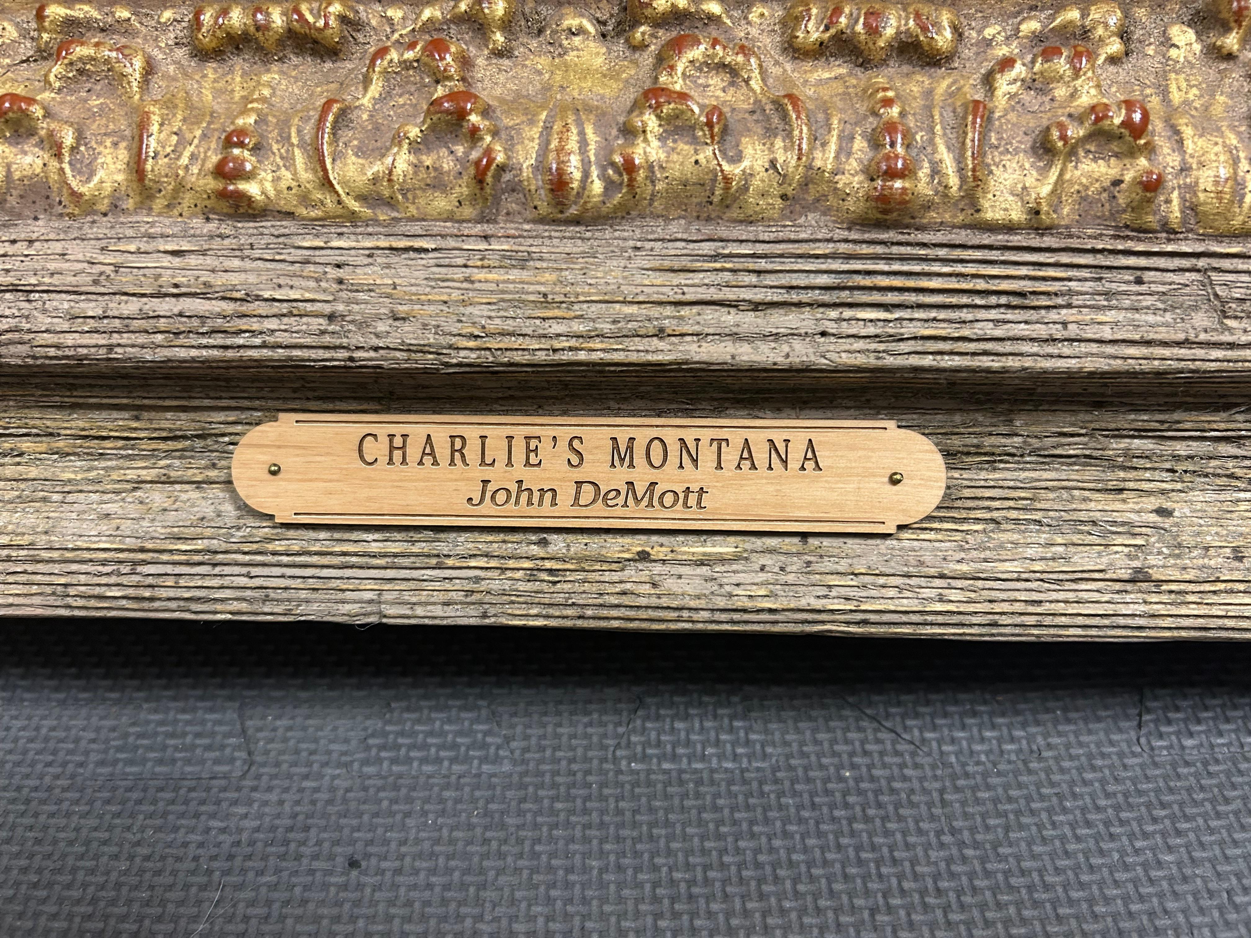 Charlie's Montana Original John DeMott Western Art Landschaft Cowboy Gemälde 2