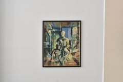 "Characters", Surrealist John Devoluy (1903-1982) Oil on canvas