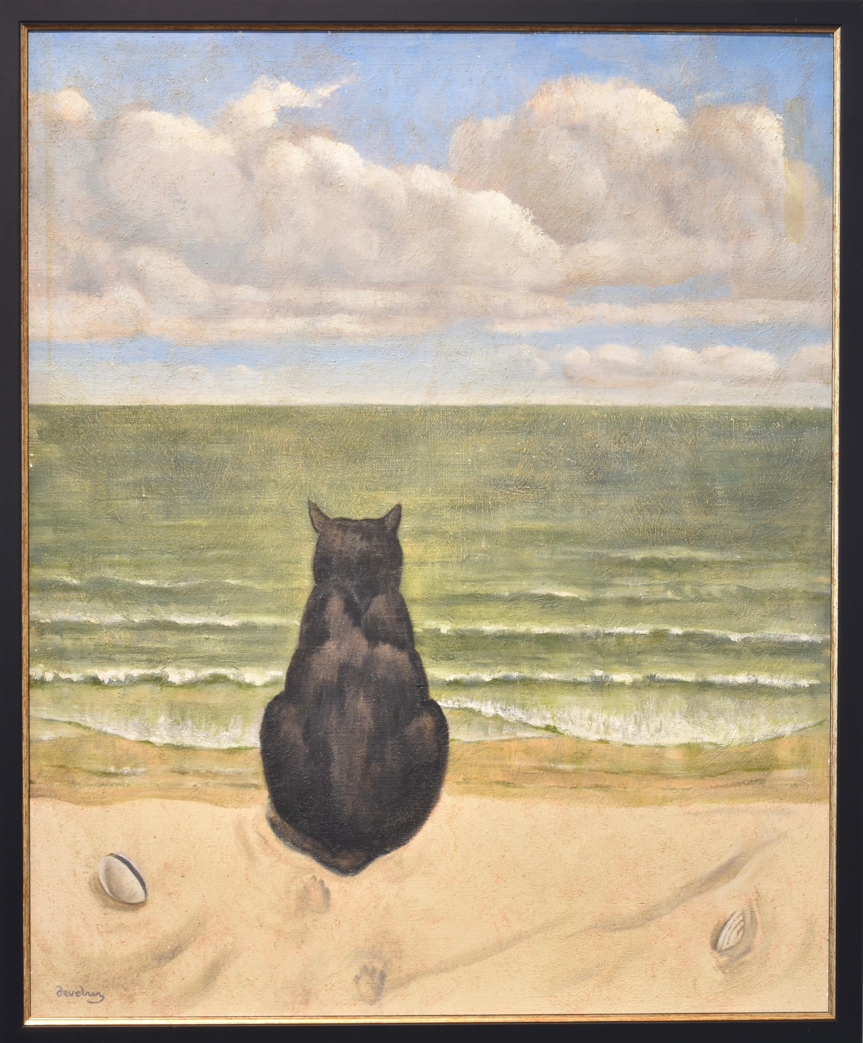 John Devoluy (1903-1982)
The Cat, 1950 c.
Oil on canvas
28 3/4 x 24 inches l 73 x 61 cm
With frame: 30 3/4 x 26 inches l 78 x 66 cm
Signed lower left

John Devoluy was born in 1903 and became a central figure in the Parisian art world of the