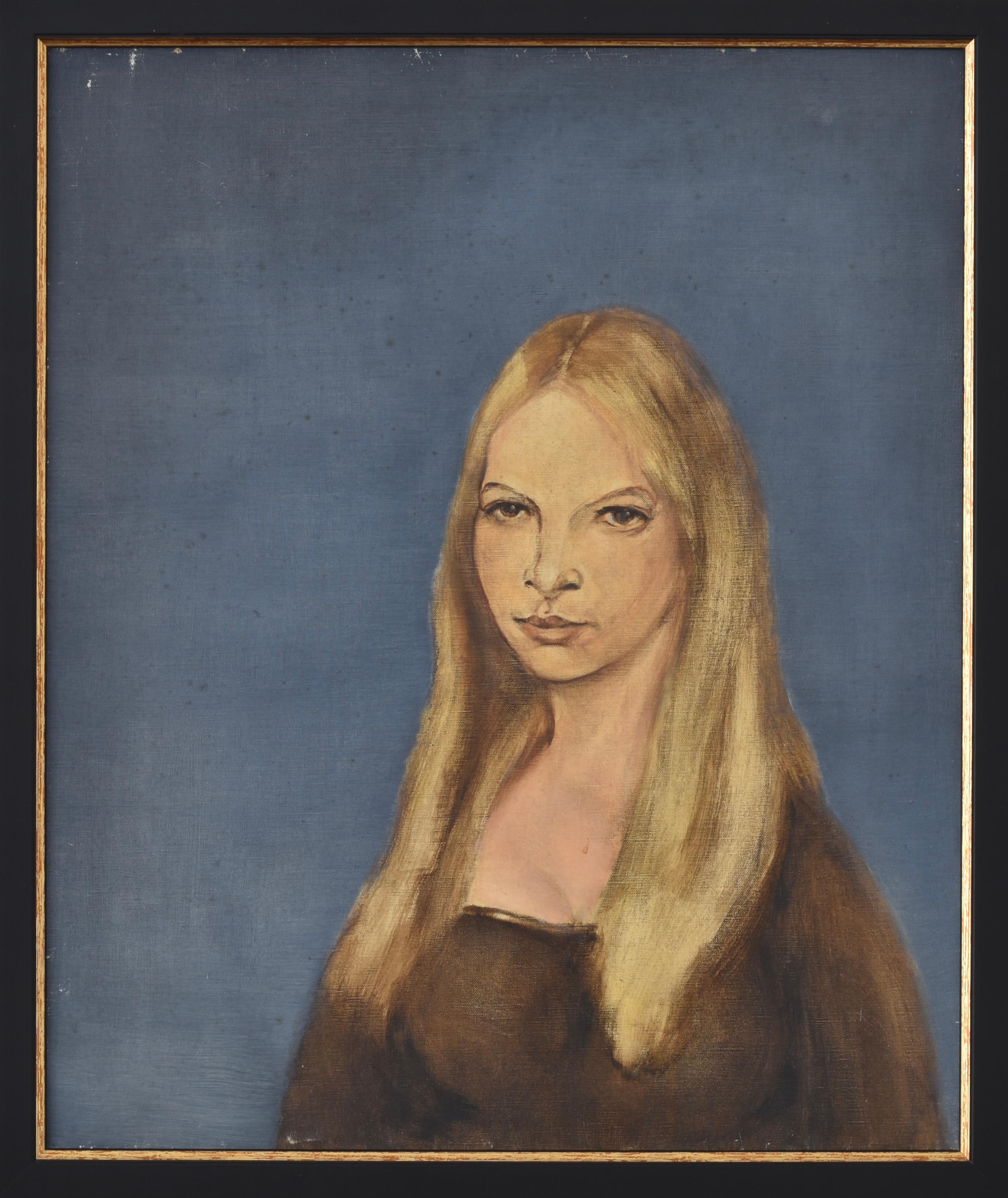 "Ritratto di donna", Surrealista John Devoluy (1903-1982) Olio su tela