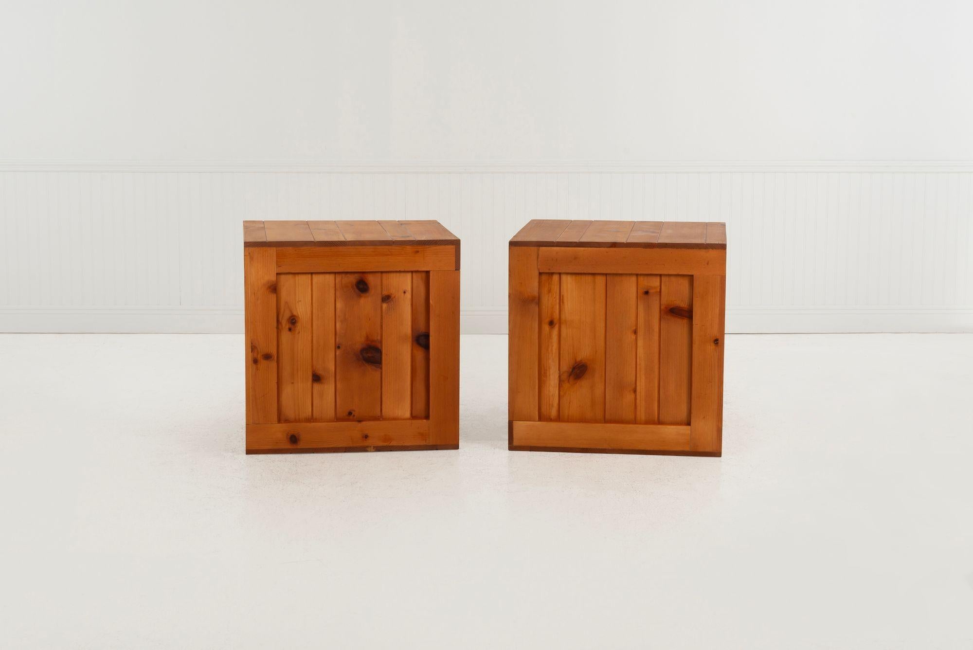 Appliqué Tables en caisse de John Dickinson provenant de la Firehouse, San Francisco, 1970 en vente