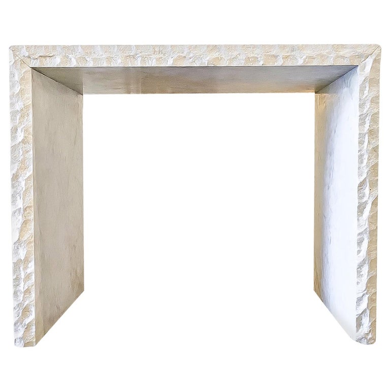 John Dickinson Custom "Quarry Edge" Carrara Console For Sale at 1stDibs