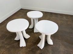 John Dickinson for Sutherland "African" Three-Legged Tables, Set of Three