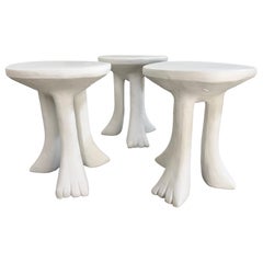 John Dickinson for Sutherland "African" Three-Legged Tables, Set of Three