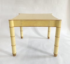 Escritorio o mesa de juego de piel de cabra John Dickinson -- Raro diseño importante -- Años 70