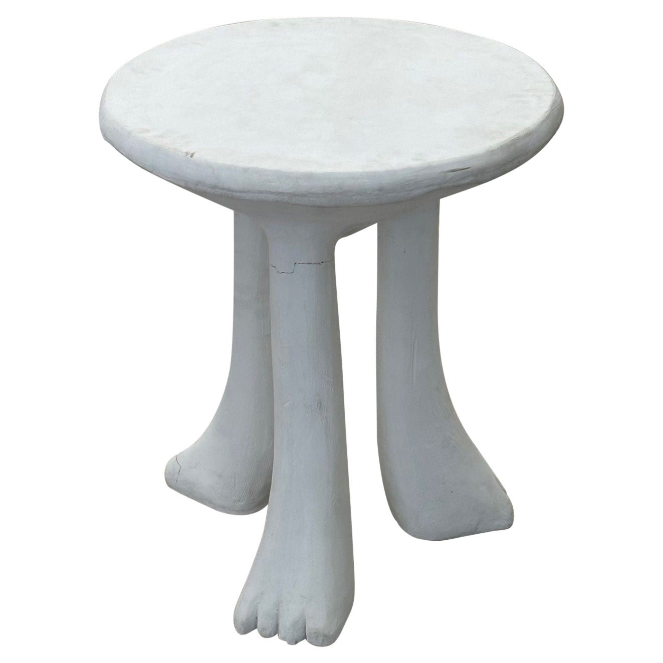 John Dickinson Mid-Century Modern Style Sculpted Africa Side / End Table, Signed