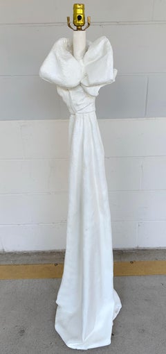 John Dickinson Style Draped Plaster Floor Lamp, circa 1970