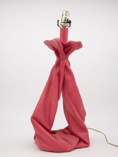 John Dickinson Style Draped Plaster Table Lamp