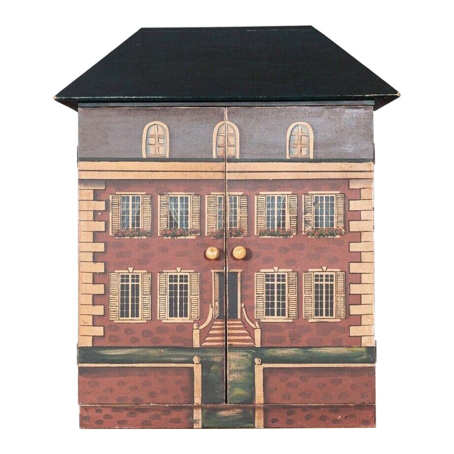 John Dickinson Style Trompe L’oeil Cabinet