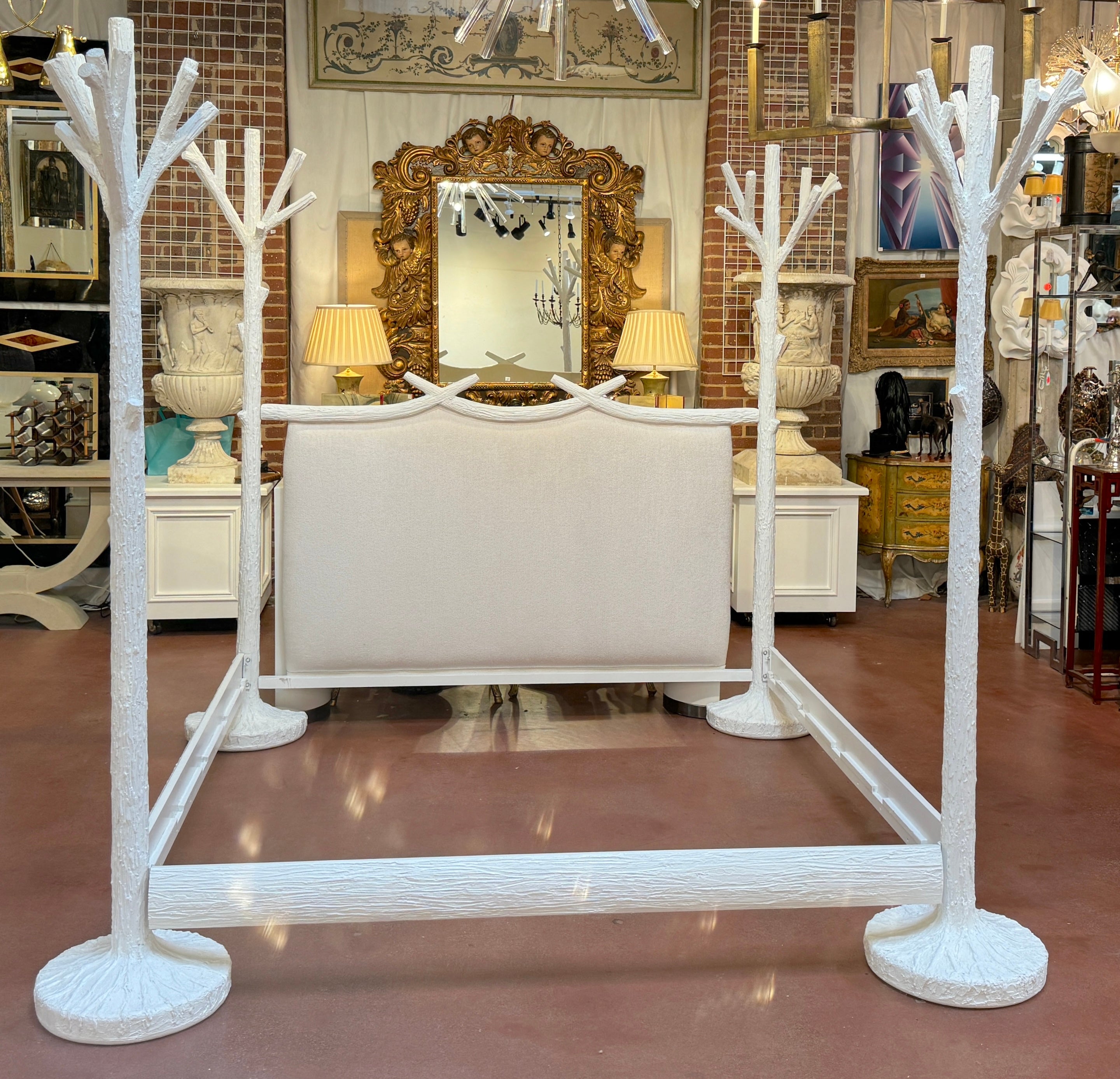 John Dickinson ‘Twig’ King Size Four Poster Bed
John Dickinson (1919–1982)
USA, circa 1970’s
Two King Beds available

A masterwork by John Dickinson (1919–1982), The 'Twig' four poster King Size Bed, A text book example of Dickinson's signature