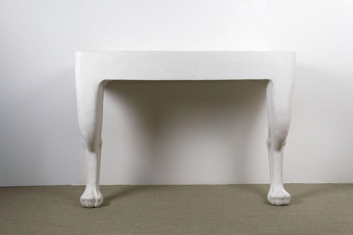 American John Dickinson Two-Legged Zoomorphic Console Table, Prototype in Plaster For Sale
