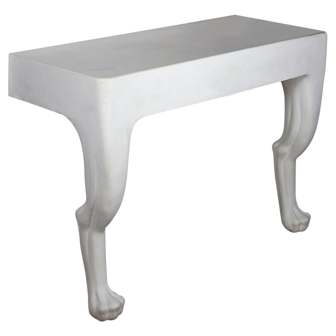 Table console zoomorphe à deux pieds de John Dickinson, prototype en plâtre