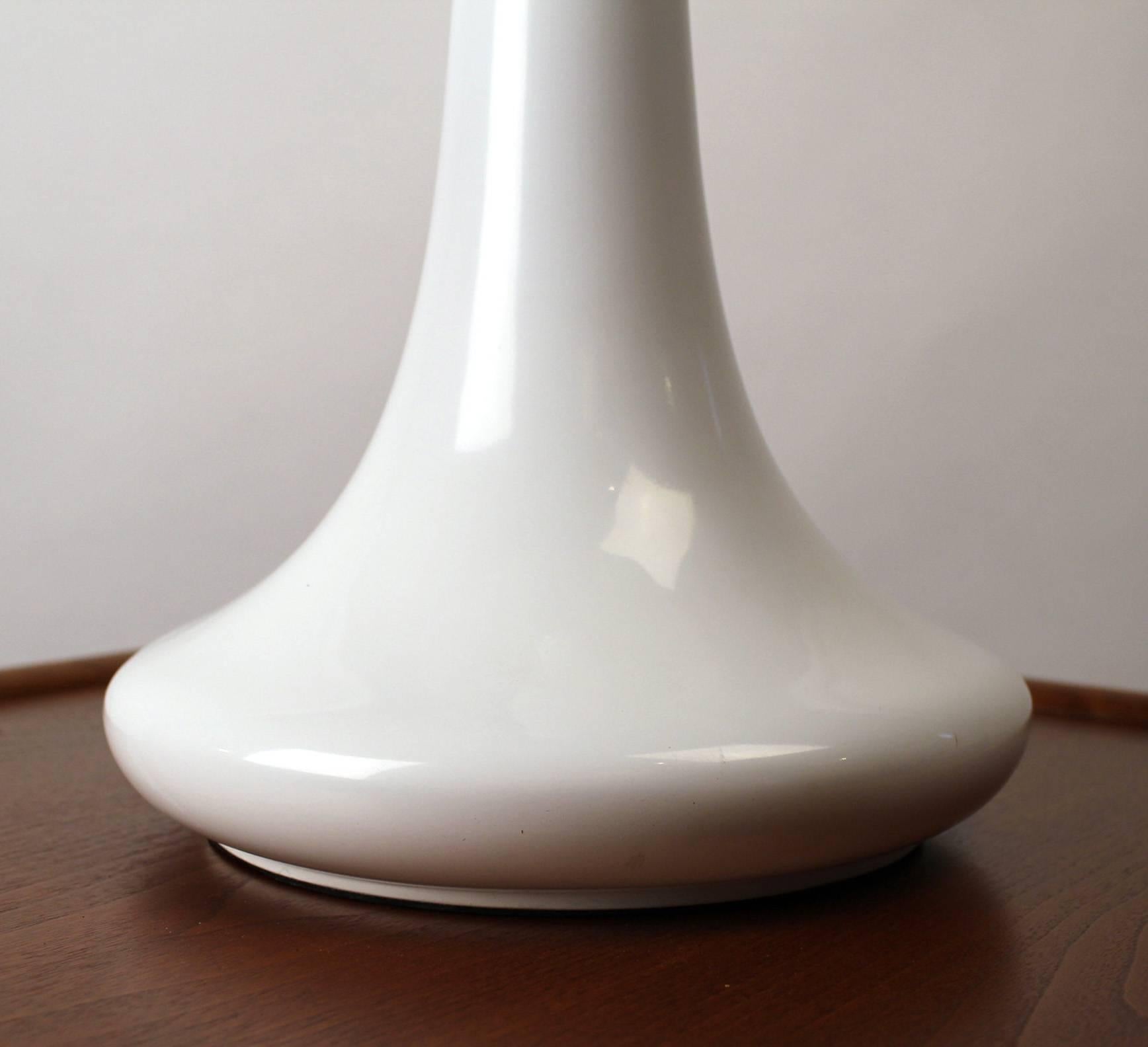 John Dickinson White Lacquered Table Lamp with Dome Shade 1