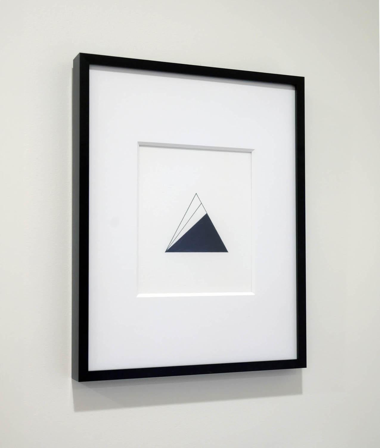 <p>Artist Comments<br />Thin diagonal lines divide a triangle into sections, starkly contrasting the solid black and empty white spaces. The artwork captures artist John Diehl's blend of geometric precision and freehand artistry, marked by