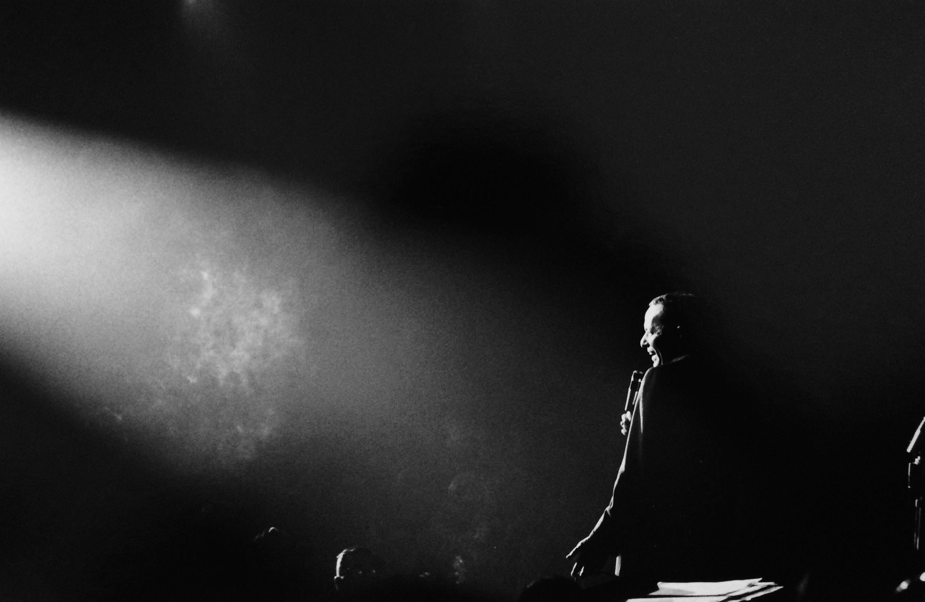 John Dominis Black and White Photograph - Frank Sinatra Singing, 1964-65