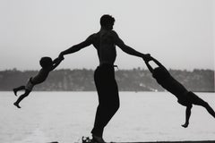 Antique Jacques D'Amboise Playing with his Children, Seattle, Washington