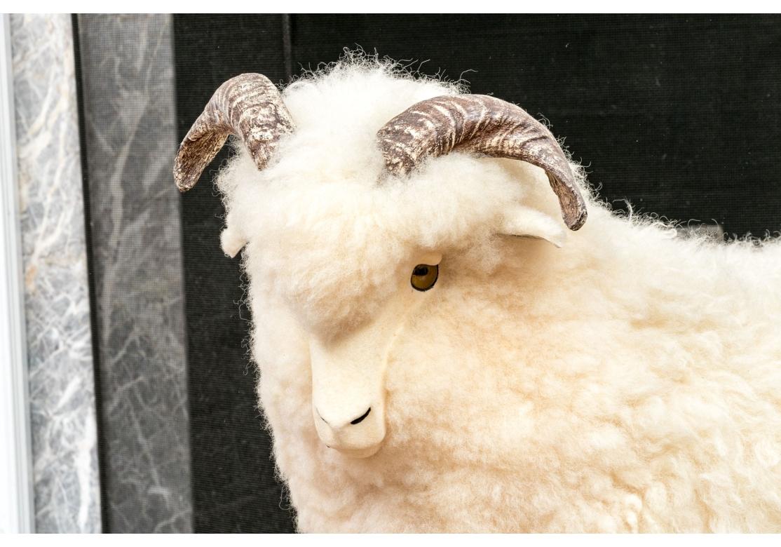 Mid-Century Modern John Donahoe Ram Sculpture/ Bench For Sale