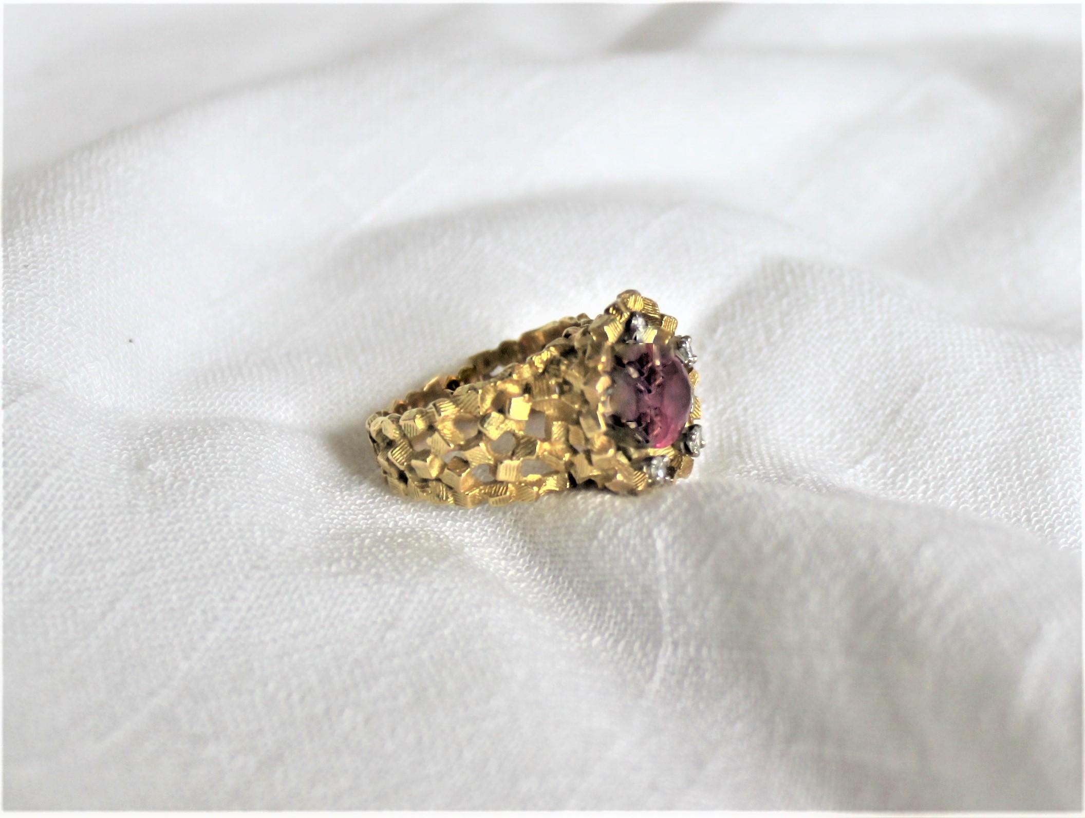 John Donald 18-Karat Yellow Gold & Diamond Brutalist Styled Wedding Ring Set 7
