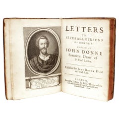 John DONNE. Briefe an mehrere Ehrenpersonen. 1. ED FIRST ISSUE - 1651