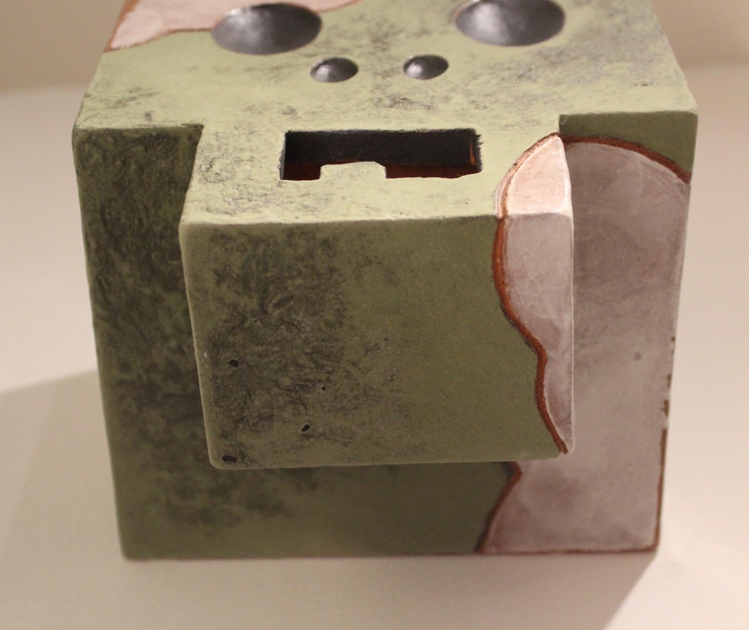 Green Cloudy CubiSkull For Sale 7
