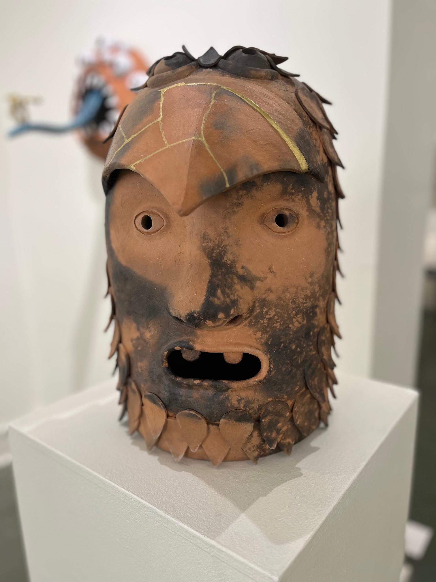 John Donovan Figurative Sculpture - Screamin' Eagle with a Broken Beak