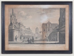 Oxford Christ Church and Carfax 18th century engraving by John Donowell