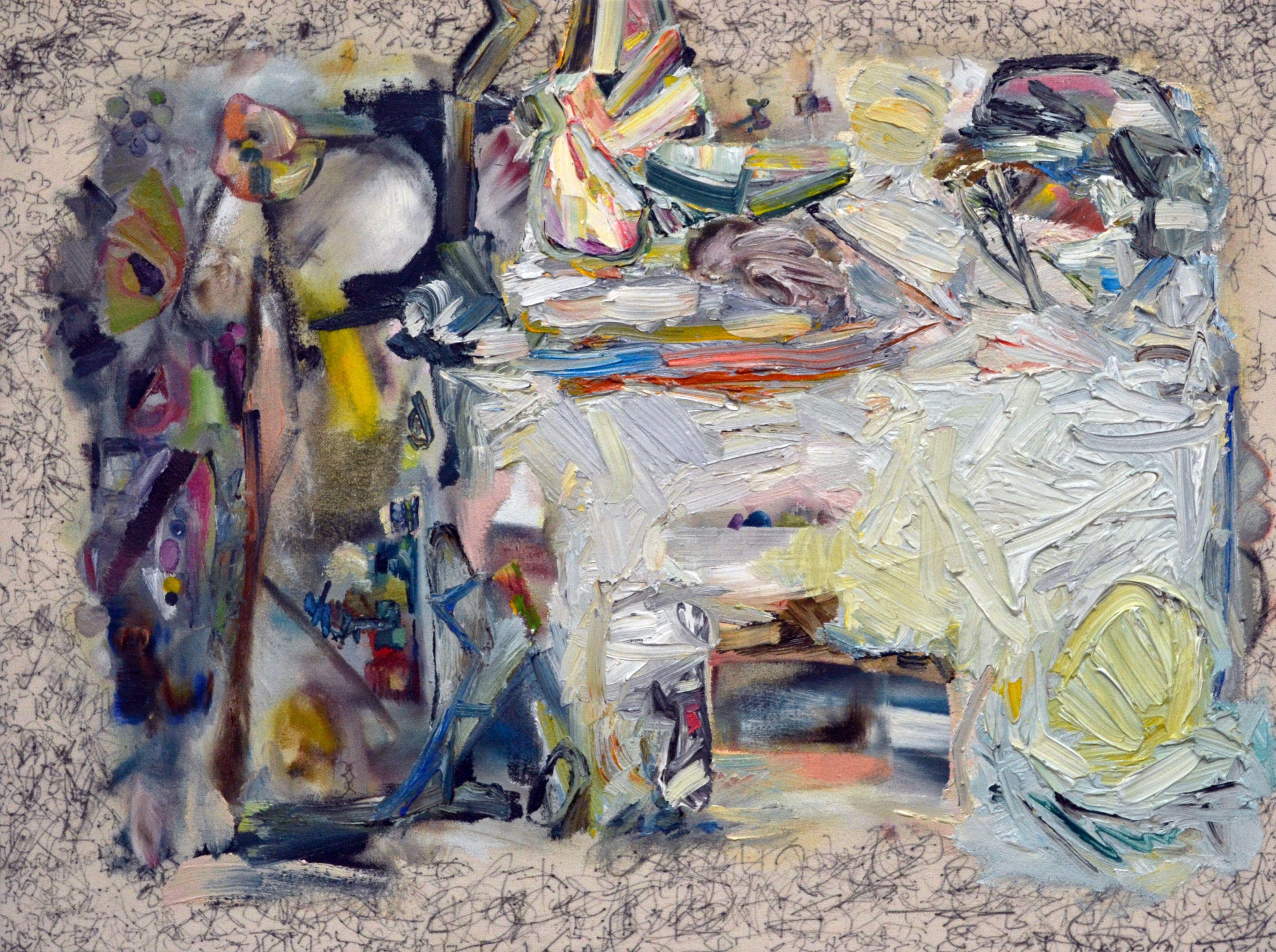 Smaragd Dahl Hy-Brasil-Disco, Gemälde, Öl auf Leinwand – Painting von John Dowling