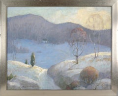 Connecticut Winter Landscape - Original Signed Oil Painting