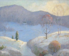 Connecticut Winter Landscape - Original Signed Oil Painting