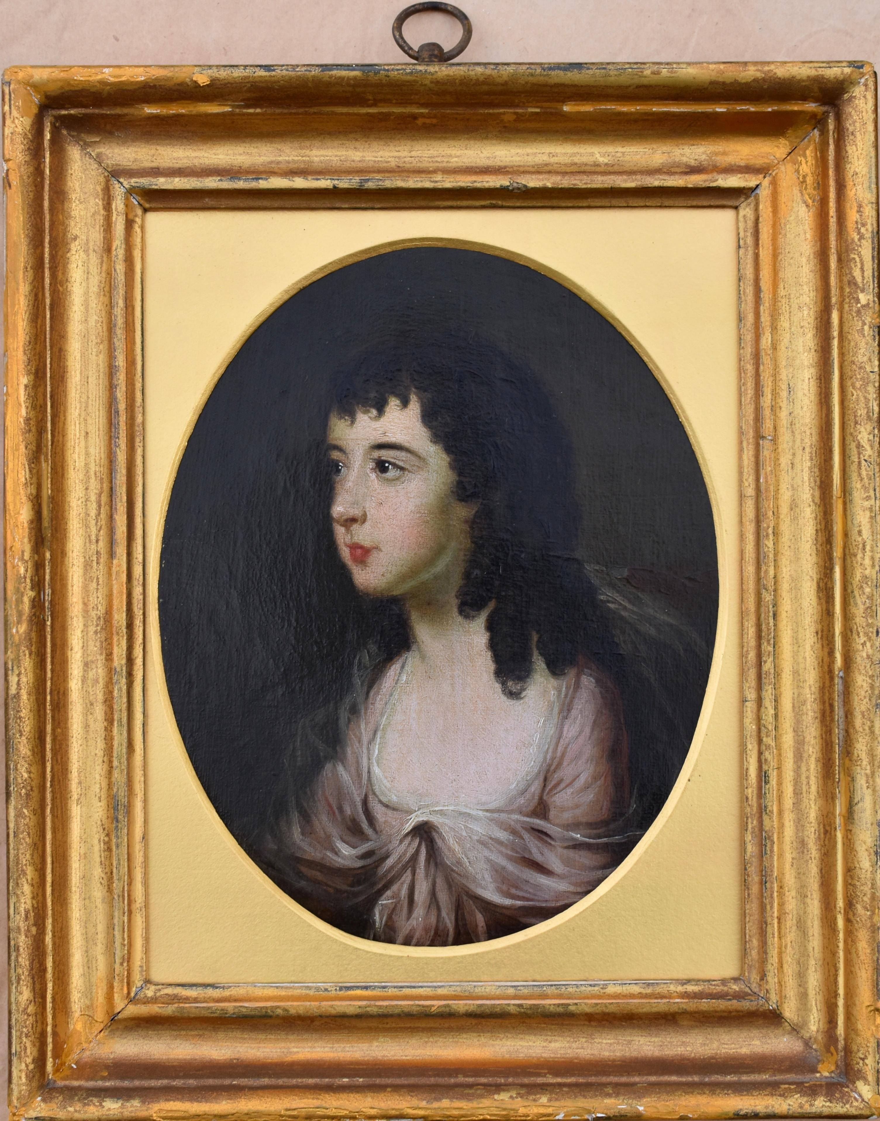 Circle of John Downman (1750-1824) Portrait Miniature of a Lady c1780 Oil on Copper

A delicate English School portrait, dating to c. 1780, of a young lady identified as the Right Honourable Mrs Oakley. The painting exemplifies John Downman’s subtle