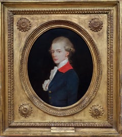 Ritratto di un gentiluomo, William Williams Kennaway in cappotto blu, firmato e datato 1779