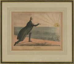 Lithographie de John Doyle (17971868) - 1830, The Gheber Worshipping The Rising (Le caoutchouc qui s'enroule dans le sommet)