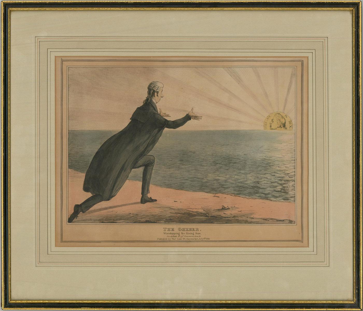 John Doyle (1797â€“1868)- 1830 Lithograph, The Gheber Worshipping The Rising Sun 1