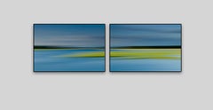 Long Island Creek Diptych, Landscape Abstract Photography, Mounted in Plexi 