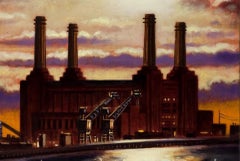 John Duffin, Battersea from Vauxhall Bridge, London Cityscape Painting
