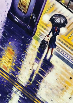 John Duffin, Tube Rain 1, London Cityscape Art, Contemporary Art