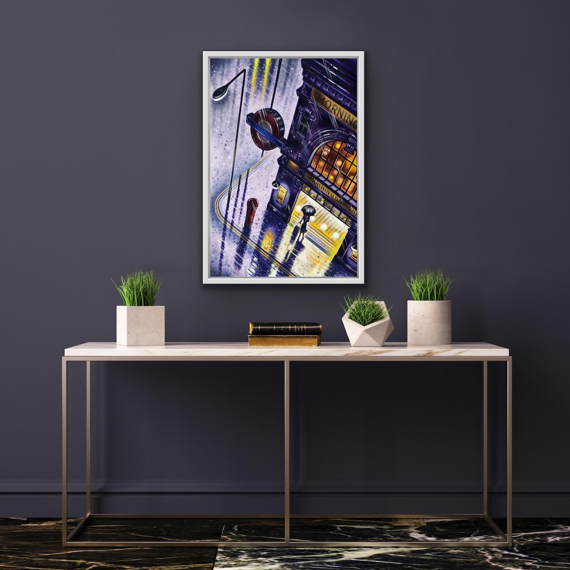 John Duffin, Tube Rain 1, London Cityscape Art, Contemporary Art For Sale 1