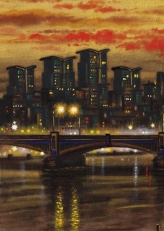 John Duffin, Vauxhall Bridge, London Cityscape Art, Zeitgenössische Kunst