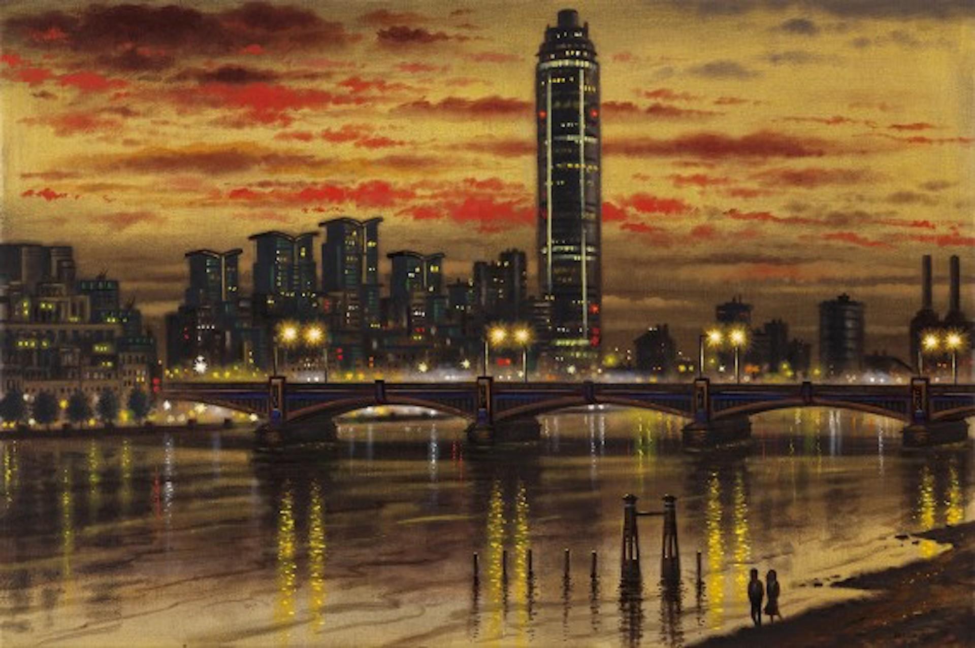 vauxhall bridge at night