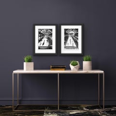 Evening Train – Marylebone Station and Coastal Trains Diptych, London Art