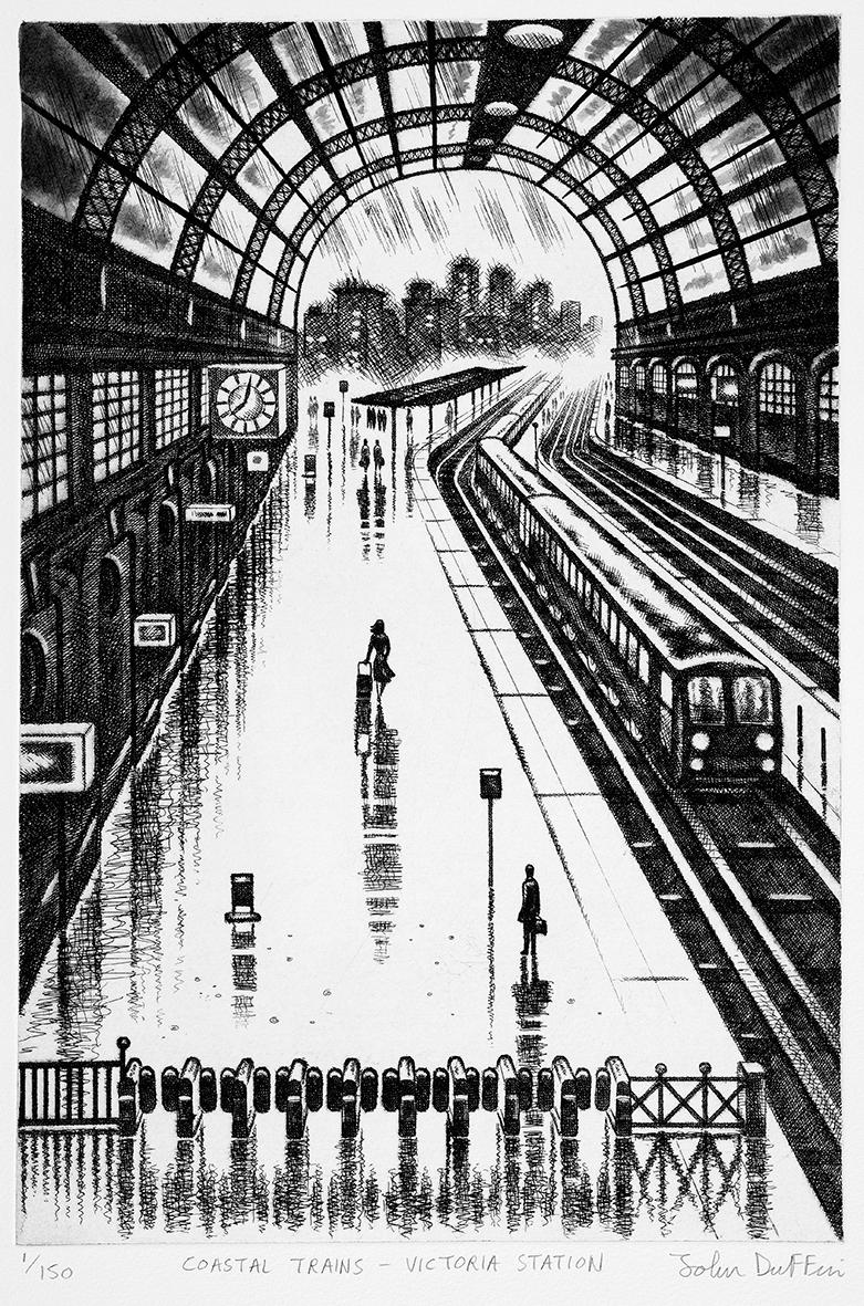 Evening Train – Marylebone Station and Coastal Trains Diptych by John Duffin [2020]

limited_edition
Etching on Paper
Edition number 10 and 30
Image size: H:38 cm x W:21 cm
Complete Size of Unframed Work: H:56 cm x W:38 cm x D:1cm
Sold